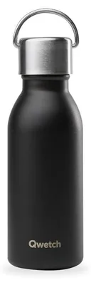 Thermosflasche 350 ml, schwarz, 24h kalt/12h warm, auslaufsicher