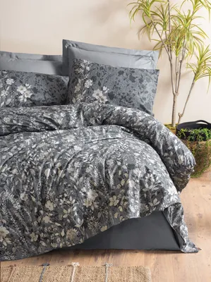 Produktbild von L'Essentiel Linge de Maison, Comely - Anthracite, Ranforce Super King Bettbezug-Set (EU) (IT), Anthrazit, 100 % BAUMWOLLE RANFORCE, 260 x 220 cm