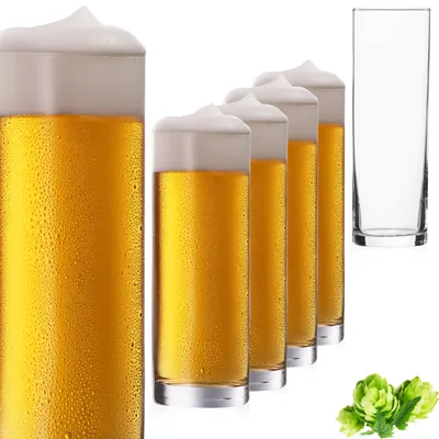 Produktbild von PLATINUX Hohe Biergläser 500ml (max. 630ml) Set 6-Teilig aus Glas Kölschgläser groß Spülmaschinengeeignet