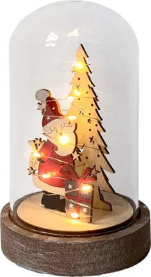 Produktbild von Beleuchtete Weihnachtsdekoration Weihnachtsmann mit Geschenk