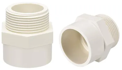 Immagine prodotto di Solidchoice - Set di 2 raccordi in PVC con adattatore filettato maschio