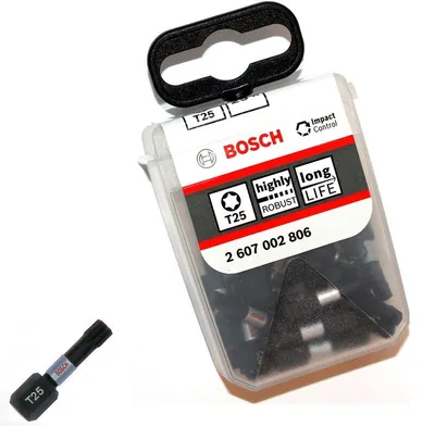 Obrázek produktu pro Hřídel bitu Hrot T25 25mm Imp 25ks