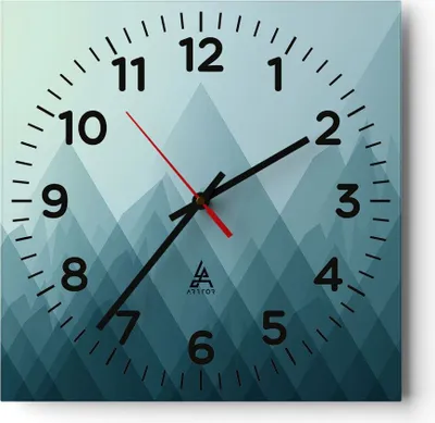 Produktbild von Wanduhr - Quadrat - Glasuhr - Abstraktion modern - 30x30cm - Schleichendes Uhrwerk - Lautlos - zum Aufhängen bereit - Dekoration Modern - Wanddekoration aus Glas - C4AC30x30-4007