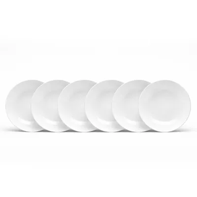 Produktbild von Suppenteller Malmö 20 cm weiß 6er-Set Steingut – Van Well – spülmaschinen- & mikrowellengeeignet