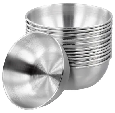 Produktbild von Set aus 12 RVS Dipschalen 90ml für Saucen und Snacks