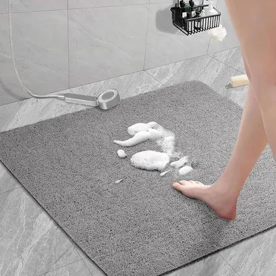 Zdjęcie produktu dla Mata pod prysznic - Mata antypoślizgowa - Bezpieczne korzystanie z prysznica - Antypoślizgowa konstrukcja - 60x60 cm - Szara