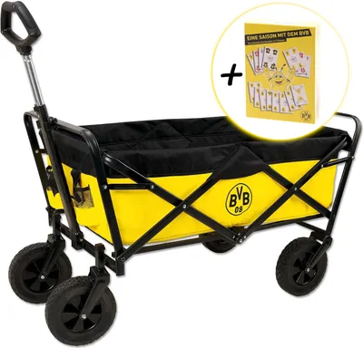 Produktbild von DS Direkt - BVB-Klapp-Bollerwagen + Kartenspiel »Eine Saison mit dem BVB«