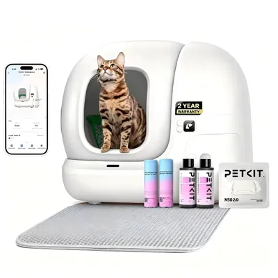 Produktbild von PETKIT Selbstreinigende Katzentoilette, PuraMax 2 Katzentoilette für mehrere Katzen(1. Generation Upgrade), App-Steuerung