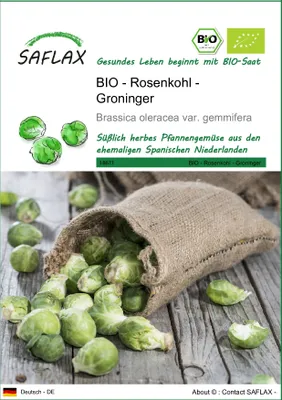 Produktbild von SAFLAX - BIO - Rosenkohl - Groninger - 30 Samen - Brassica oleracea