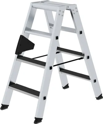 Produktbild von Stufen-Stehleiter beidseitig begehbar mit clip-step R13 2x4 Stufen