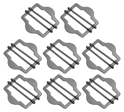 Tri-Glide-Schiebeschnallen, 8 Stück, 30 mm, Schwarz, Metall