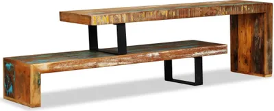 Image de vidaXL Armoire TV en vieux bois massif