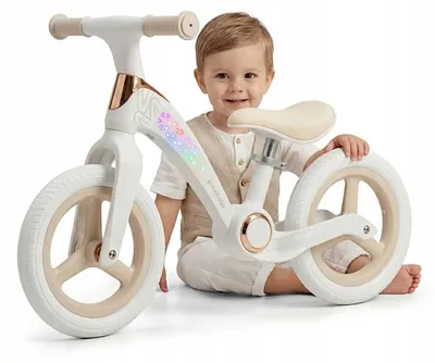 Produktbild von Primabobo NEO faltbares Kinder-Laufrad 12 Zoll mit LED, ab 2 Jahren, Weiß-Beige