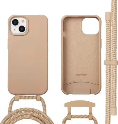 Image de imoshion Coque arrière colorée avec cordon amovible et MagSafe pour Apple iPhone 14 - Nude