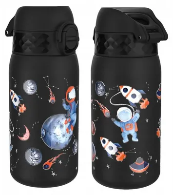 Produktbild von ION8 | Edelstahl Trinkflasche i8ss400pkspace2 - Schwarz - Leicht - Sicherer Verschluss - Space Design