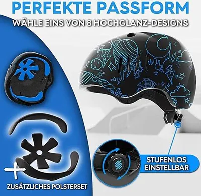 Produktbild von Famanu Fahrradhelm Kinderhelm MTB Scooter Helm - 8 Designs