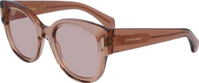 Zdjęcie produktu dla Okulary przeciwsłoneczne FERRAGAMO SF2007S 260 TRANSPARENT NUDE 51/20/140 FEMALE