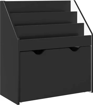 Produktbild von Kinderregal Schwarz 60 x 29,5 x 69 cm Holzwerkstoff