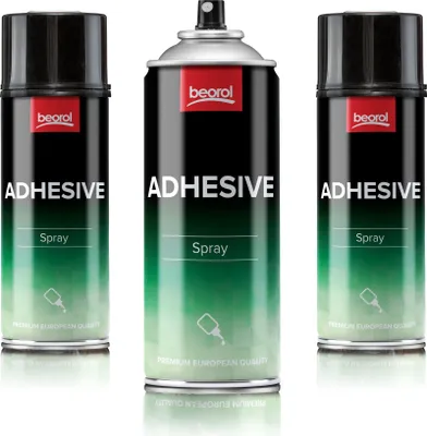 Produktbild von BigDean by Beorol 3 Dosen Sprühkleber Industriekleber – je 400 ml Sprühdose transparent extra stark – Kraftsprühkleber Kontaktkleber Haftkleber Spray
