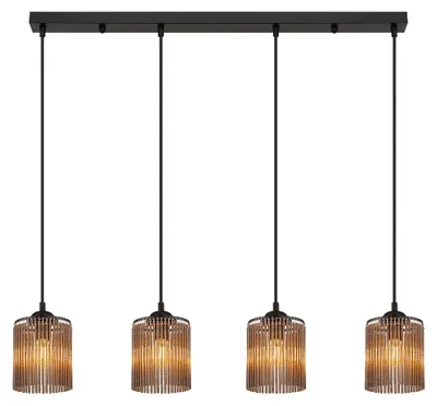Produktbild von Pendelleuchte, rauchfarben, schwarz, H 133 cm