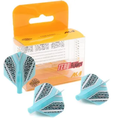 Productafbeelding van Dart Flights, standaard/slank model, blauw, set van 3