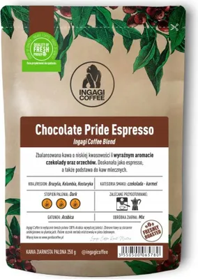 Produktbild von KAFELOV | Kaffeebohnen Chocolate Pride Espresso - 250 g - 100% Arabica - Schokoladen- und Nussaroma