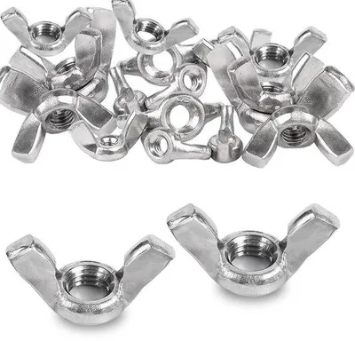 Produktbild von 25 Rostfreie Metallflügelschrauben M8 - Edelstahl 304 - Korbzwangschrauben - Flügelschrauben nach DIN 315 - Rostfreie Korbzwangschrauben - 25 Stück