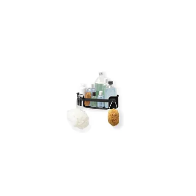 Productafbeelding van 1004435-040 - Hoekdoucheplank met gelklemtechnologie, zwart