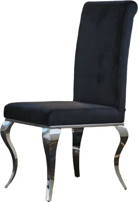 Produktbild von KAWOLA Stuhl LEIA Esszimmerstuhl Barock Velvet schwarz