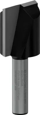 Productafbeelding van Nutfreeser, dubbelzijdig, met hardmetalen snede, schaftdiameter: 8 mm, radius/diameter: 22 mm