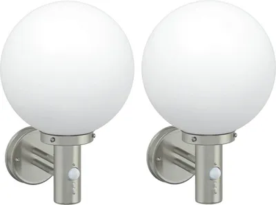 Immagine prodotto di Lampada da Parete Esterna 2 pcs Argento 28 x 25 x 38 cm