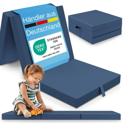 Produktbild von ELONEO Klappmatratze 65x195x9cm, Klappmatratze Kinder faltbar, klappbare Gästematratze, Faltbare Matratze, Reisematratze für Kinder und Erwachsene