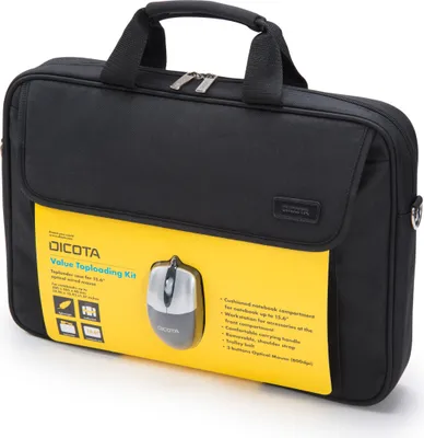 Obrázek produktu pro DICOTA D30805 DICOTA Laptoptasche Value Toploading Kit Kunstfaser schwarz D30805 bis 39,6 cm (15,6 Zoll)