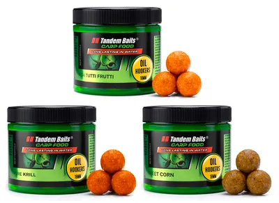 Produktbild von Tandem Baits 3-er Set Carp Food Perfection Oil Hookers Fish Flavour Mix, Karpfenfutter, Karpfen Angeln, Köder Große-Fische-Angeln, Karpfenzubehör Profis & Hobby-Angler, Angelfutter 18mm 120g