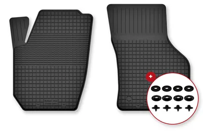 Image de Tapis avant en caoutchouc pour Land Rover Discovery IV 2009-2016 (SUV) – 2 pièces, noirs, semi-universel, adapté