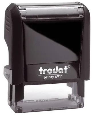 Obrázek produktu pro Trodat 4911, Samonamáčející, Razítko s textem/datem, 38 x 14 mm, Černá, Červená, Plast, Recyklovaný plast