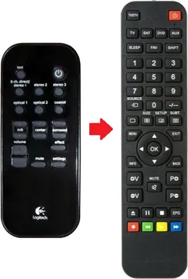 Produktbild von Ersatz Fernbedienung Logitech Z680 / Z6D / Z5400 / Z5450