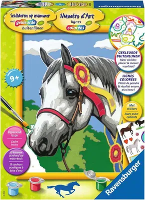 Zdjęcie produktu dla Ravensburger Malowanie na koniu wyścigowym z numerem