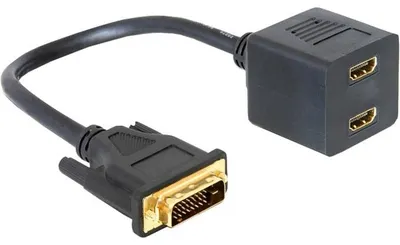 Produktbild von Delock - Videokabel - HDMI (W) zu DVI-D (M) - 20 cm