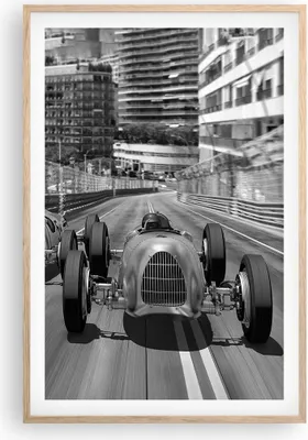 Produktbild von Gerahmtes Poster - Rahmen in heller Eiche - Formel 1 Retro - 61x91,5 cm - Wand Bild - Wanddeko - Wandbilder - Kunstposter - Wandposter - Bilderrahmen - Bilder - Kunstdruck - P2NPA61x91-4843