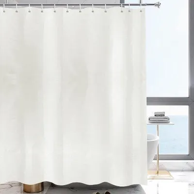 Immagine prodotto di Tenda da doccia bianca - impermeabile - 1 pezzo - 180x240 cm - include set di pesi