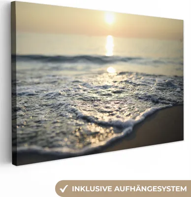 Produktbild von OneMillionCanvasses® - Leinwandbilder - 140x90 cm, Meer - Sonne - Strand, Wandbilder Kunstdruck Wanddekoration