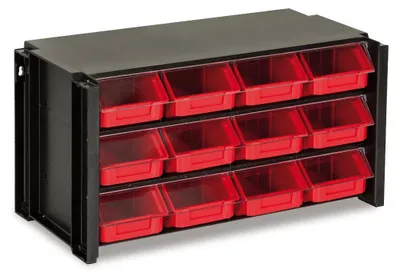 Produktbild von Modularer Kunststoffschrank Mit 12 Schubladen