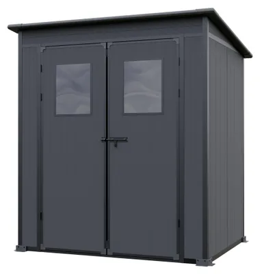 Obrázek produktu pro GFP Primeyard Plastový zahradní domek 176x129x199 cm antracitová