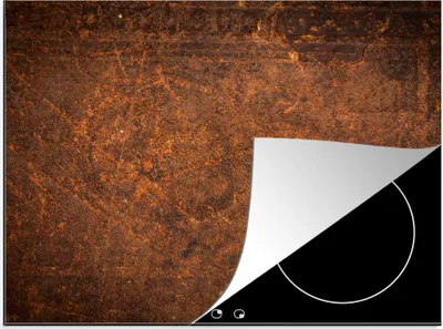 Produktbild von KitchenYeah© Herdabdeckplatte Leder - Textur - Braun - Orange , 71x52cm, Küche Deko, Glaskeramikkochfeld Herdabdeckung, Abdeckplatte fùr Kochfeld