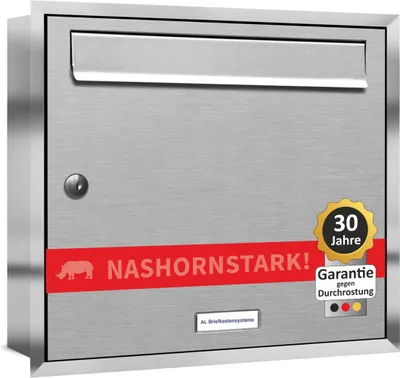 Produktbild von 1er Edelstahl Briefkastenanlage für Unterputz Montage