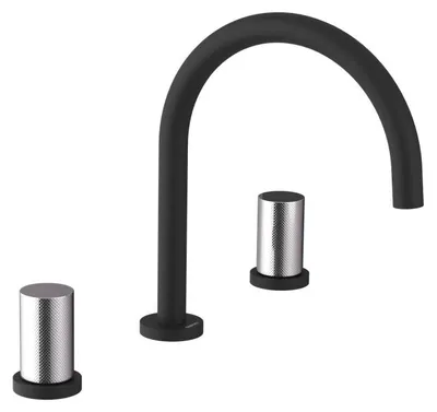 Immagine prodotto di Miscelatore per lavabo Sapho ULTRATAP a 3 fori, nero opaco/cromo