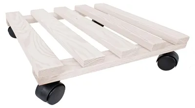 Productafbeelding van Plantenroller Plantentrolley Vierkant Wit 30x30cm voor binnen en buiten draagvermogen tot 80 kg