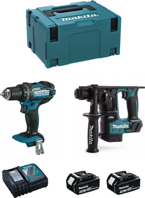 Produktbild von MAKITA Kit MPK18223A (DDF482 + DHR171 + 2 x 3,0 Ah + DC18RC + MAKPAC 3)