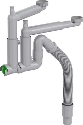 Produktbild von Smartloc Halb-Siphon 11/2" für Spüle, Waschmaschine & Geschirrspüler, flexibles Rohr